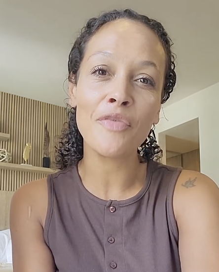 Afra speaking to camera in an Instagram reel